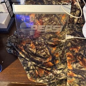 Pepsi Illuminated Display with Blue and Silver Accents